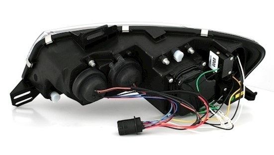 Scheinwerfer mit LED für Fiat Stilo 192 in Schwarz