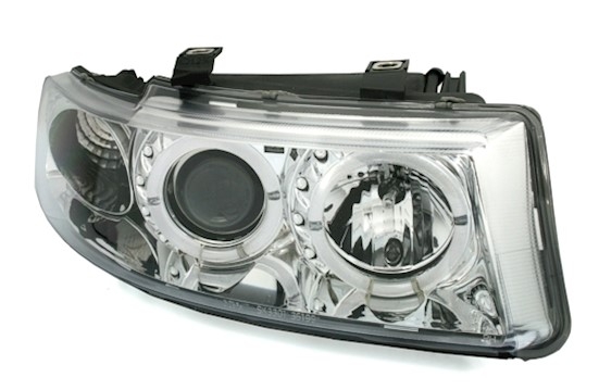 Angel Eyes Scheinwerfer für Seat Leon in Chrom    