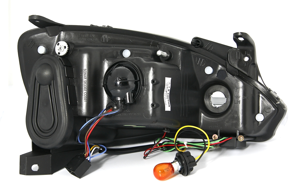 Scheinwerfer mit LED für Opel Corsa C in Schwarz