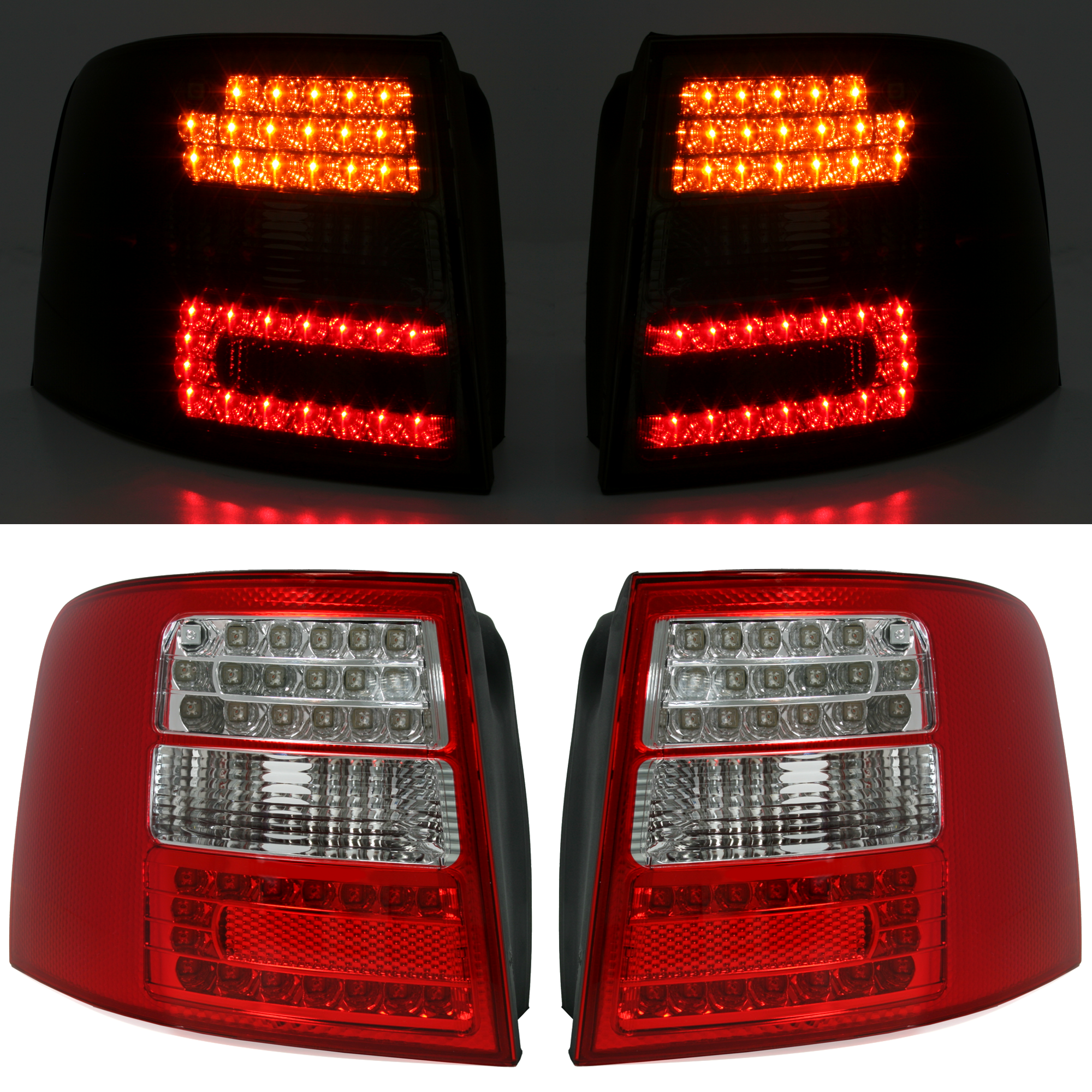 LED Rückleuchten Set für Audi A6 Avant in Rot-Weiß