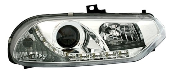 Scheinwerfer mit LED für Alfa Romeo 156 in Chrom