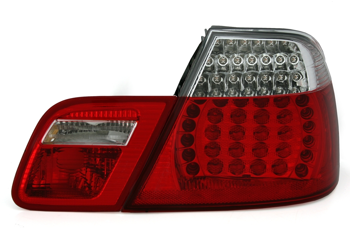LED Rückleuchten für 3er BMW E46 in Rot-Weiß