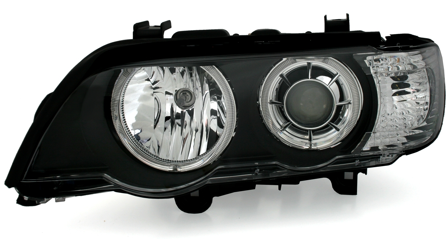 Angel Eyes Scheinwerfer für BMW X5 E53 in Schwarz