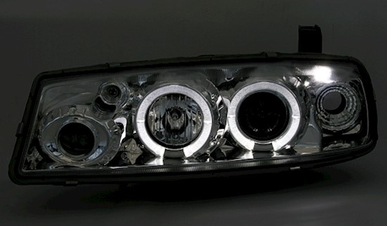 Angel Eyes Scheinwerfer für Opel Calibra in Chrom