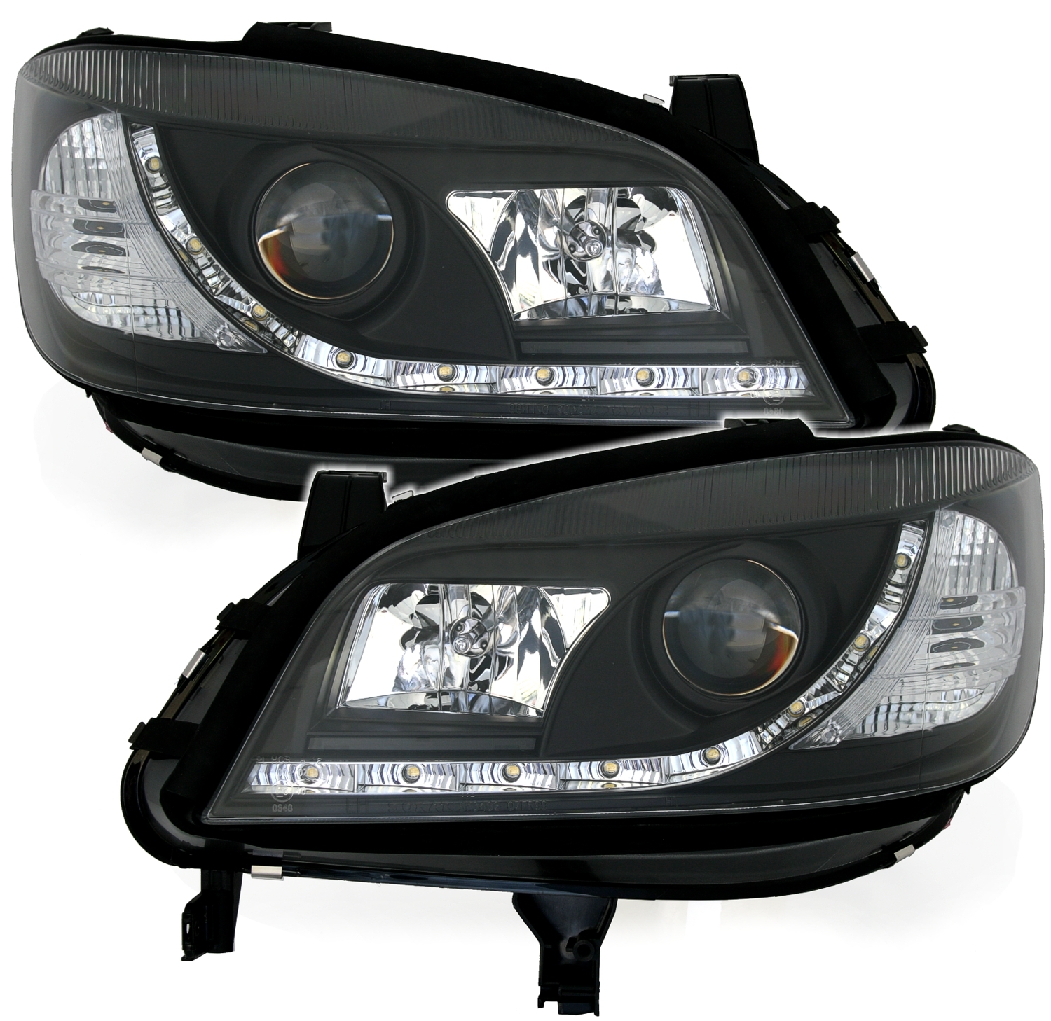 Scheinwerfer mit LED für Opel Zafira in Schwarz   