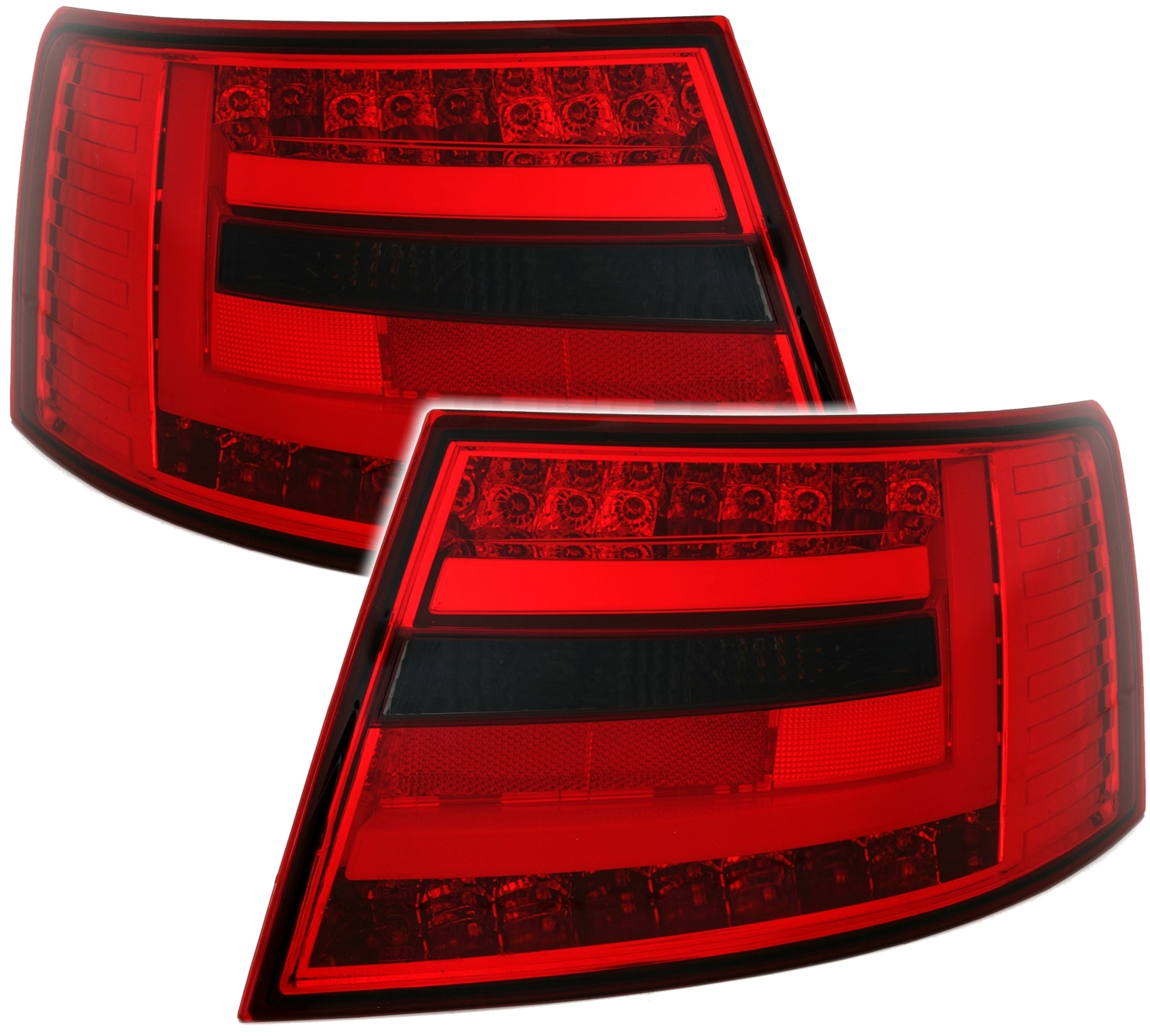 LightBar Rückleuchten für Audi A6 4F in Rot-Smoke