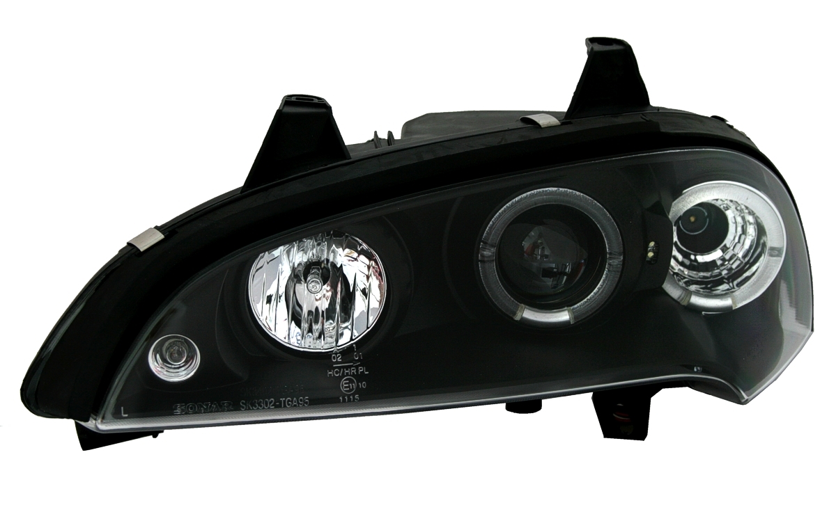 Angel Eyes Scheinwerfer für Opel Tigra in Schwarz 