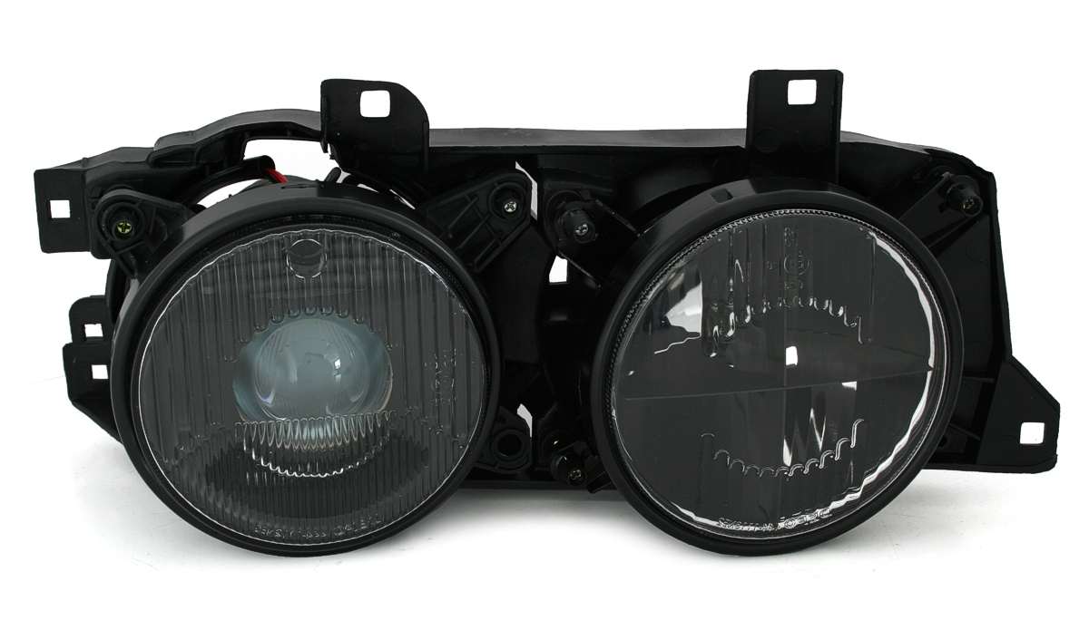 Scheinwerfer für BMW E34 + E32 in Schwarz / rechts