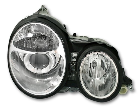 Scheinwerfer Set für Mercedes W210 in Chrom