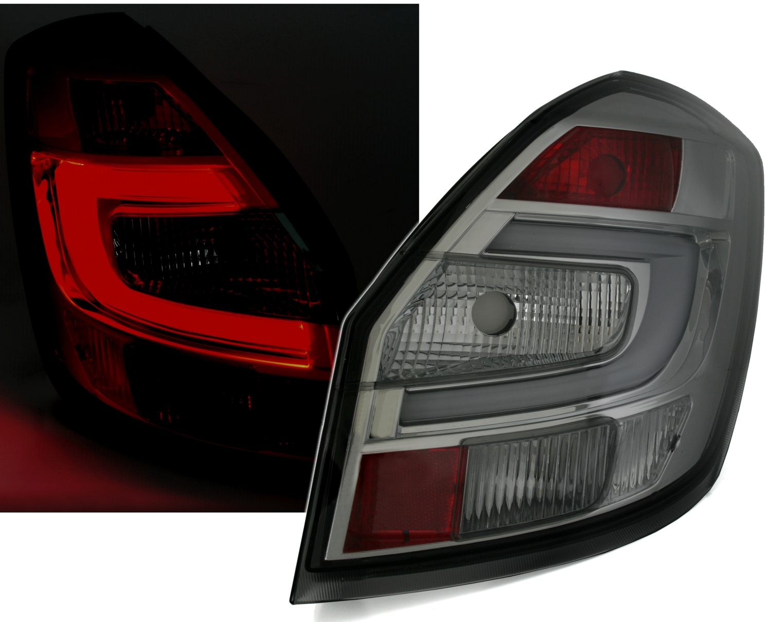 LightBar Rückleuchten für Skoda Fabia 2 in Smoke