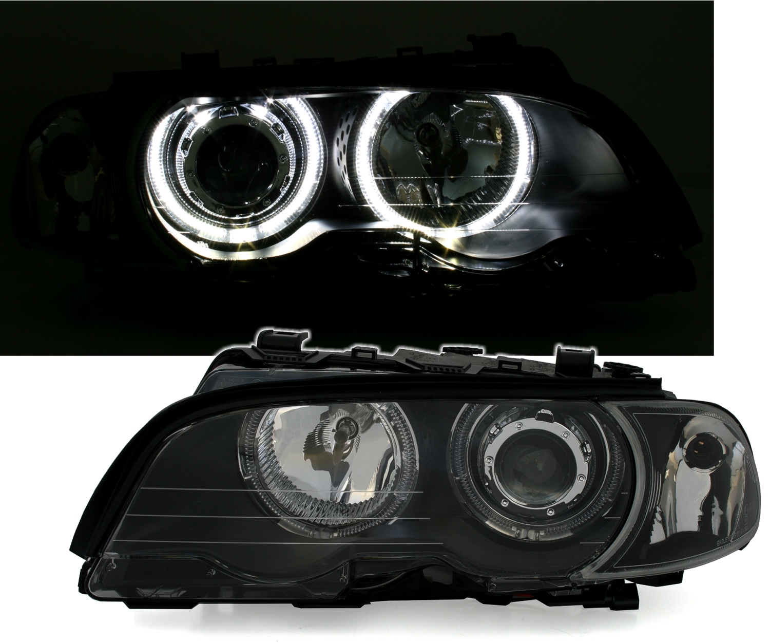Angel Eyes Scheinwerfer für 3er BMW E46 2trg.