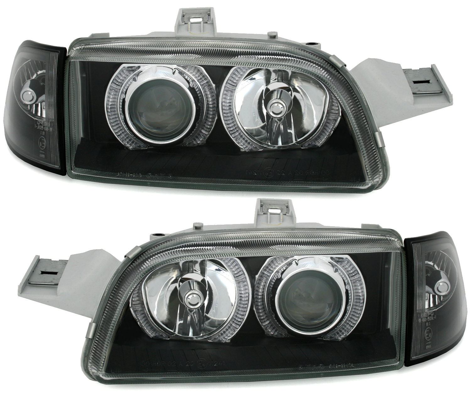 Angel Eyes Scheinwerfer für Fiat Punto 1 in Schw.