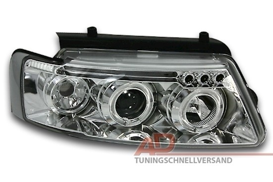 Angel Eyes Scheinwerfer für VW Passat 3B in Chrom