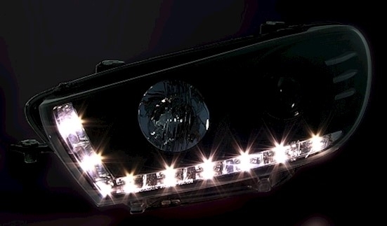Scheinwerfer mit LED für VW Scirocco 3 in Chrom