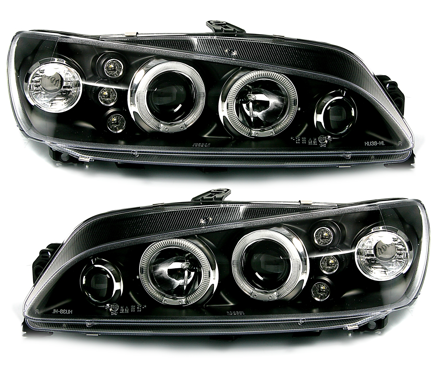 Angel Eyes Scheinwerfer Peugeot 306 in Schwarz