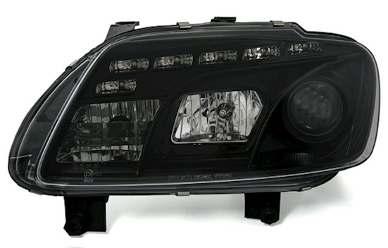 Scheinwerfer mit LED für VW Touran 1T in Schwarz  