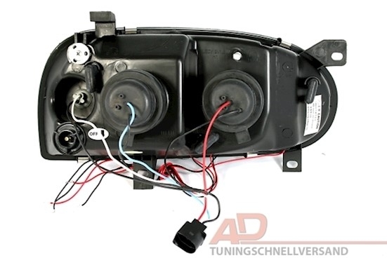 Angel Eyes Scheinwerfer VW Golf 3 in Chrom