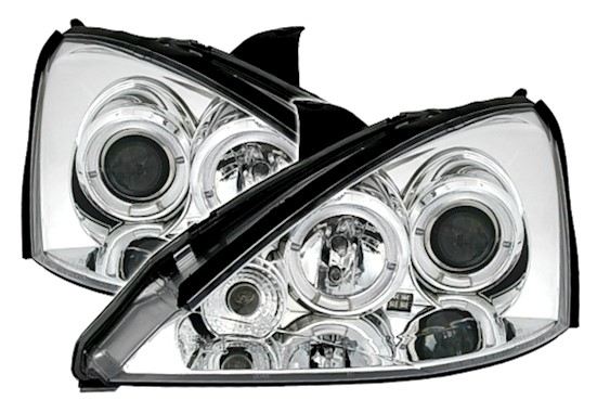 Angel Eyes Scheinwerfer für Ford Focus in Chrom