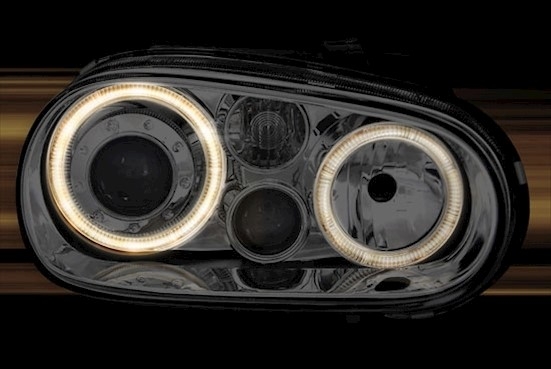 Angel Eyes Scheinwerfer für VW Golf 4 in Chrom