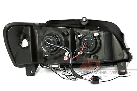 Angel Eyes Scheinwerfer für Peugeot 106 in Chrom