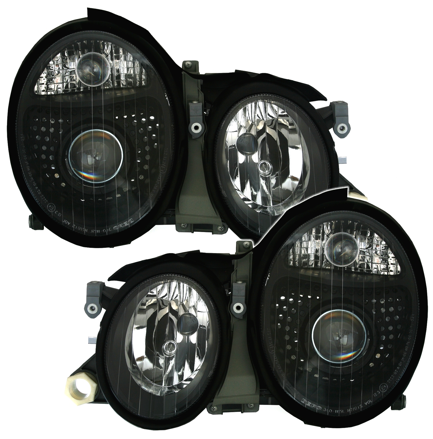 Xenon Scheinwerfer Set für Mercedes W208 in Schw.