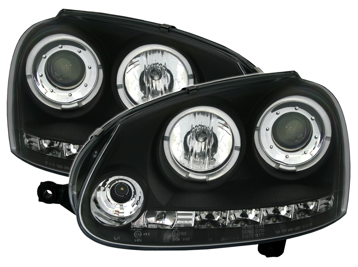 Angel Eyes Scheinwerfer für VW Golf 5 in Schwarz