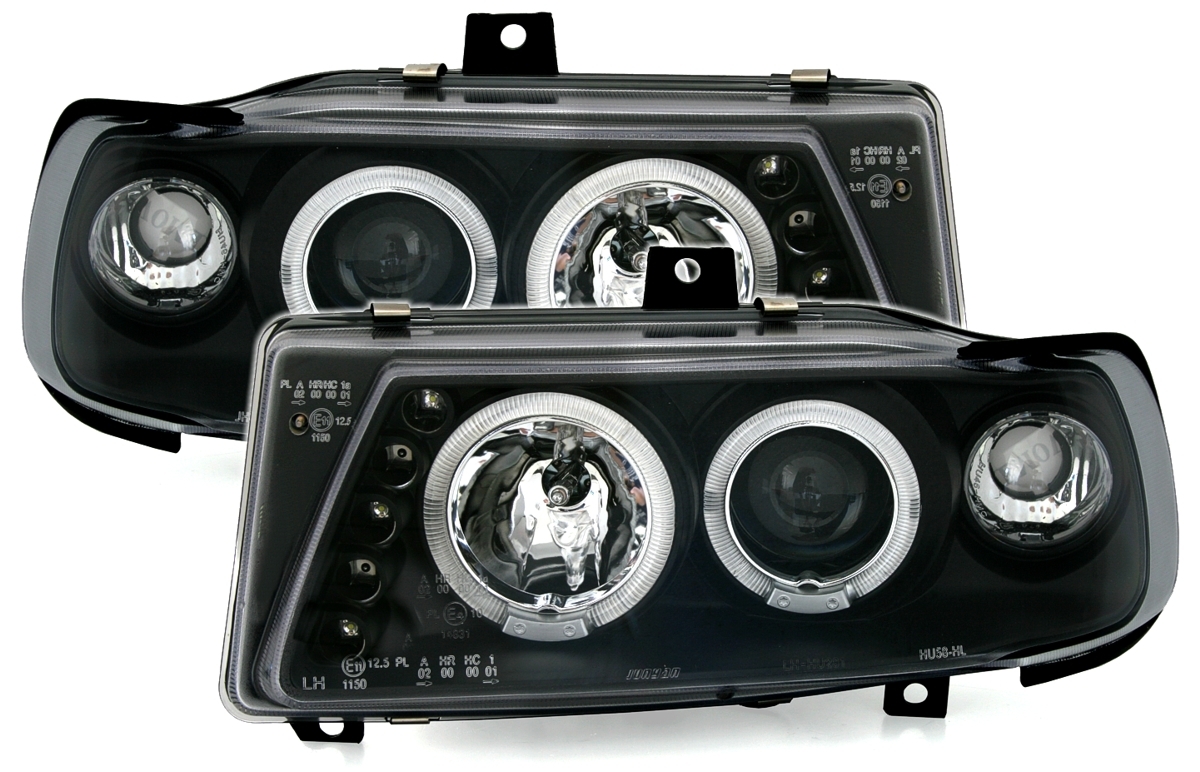 Angel Eyes Scheinwerfer für Seat Ibiza in Schwarz 