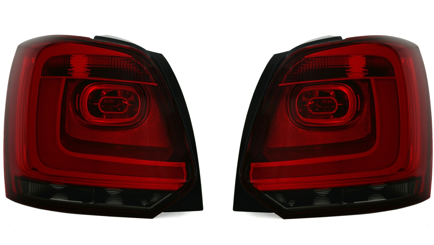 LED Rückleuchten für VW Polo 6R in Rot-Smoke