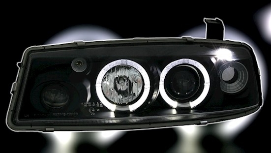 Angel Eyes Scheinwerfer für Opel Calibra in Schw.