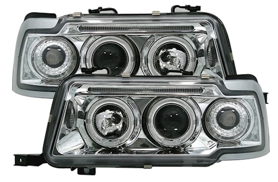 Angel Eyes Scheinwerfer für Audi 80 B4 in Chrom
