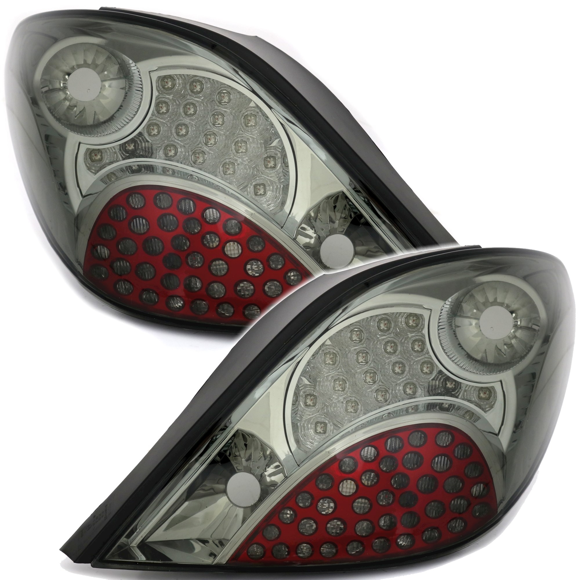 LED Rückleuchten Set für Peugeot 207 in Smoke