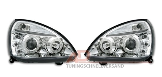Angel Eyes Scheinwerfer Chrom für Renault Clio B