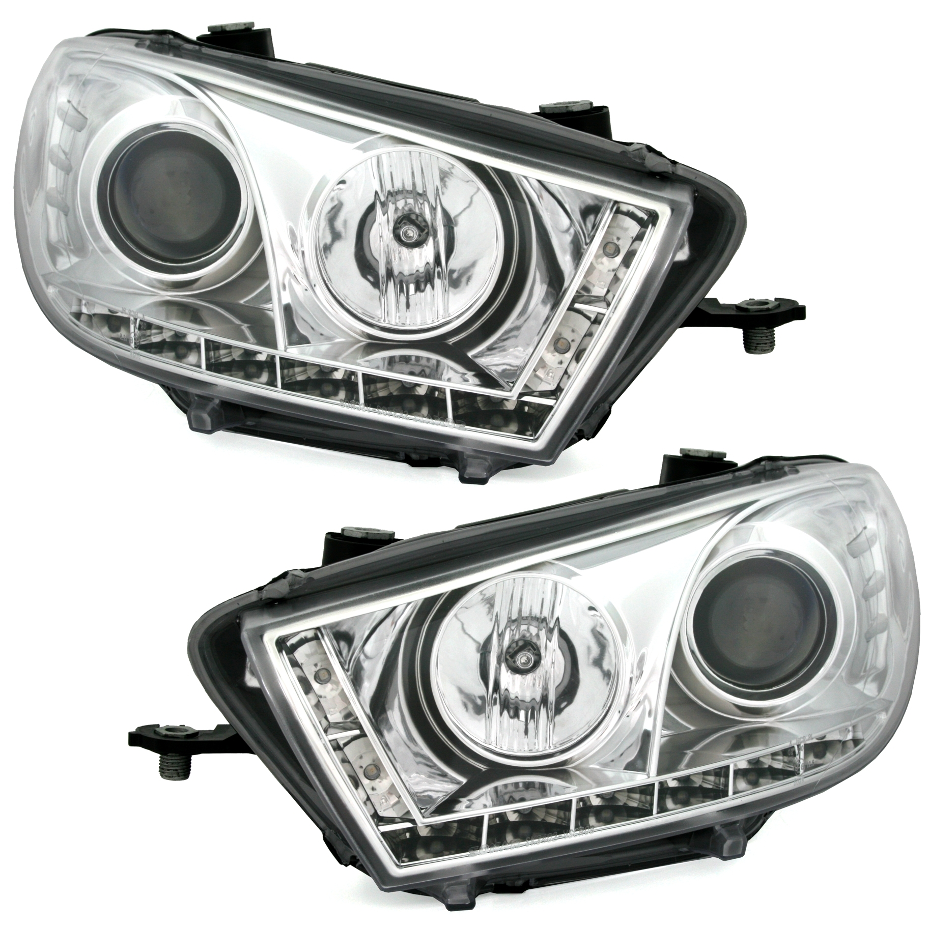 Scheinwerfer mit LED für VW Scirocco 3 in Chrom