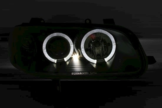 Angel Eyes Scheinwerfer für Opel Omega B in Schw. 