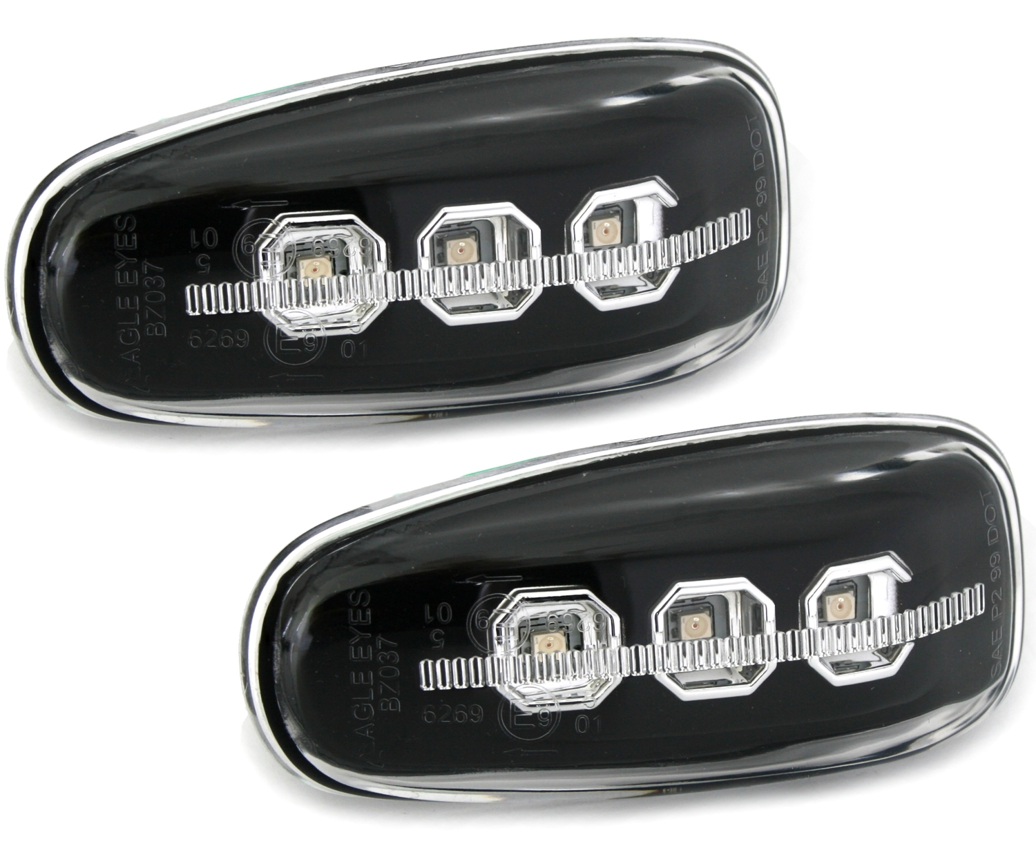 LED Seitenblinker Set für Mercedes in Schwarz