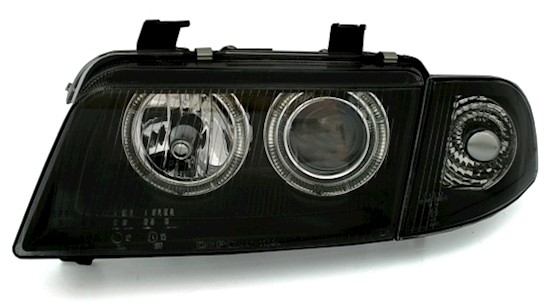 Angel Eyes Scheinwerfer für Audi A4 B5 in Schwarz