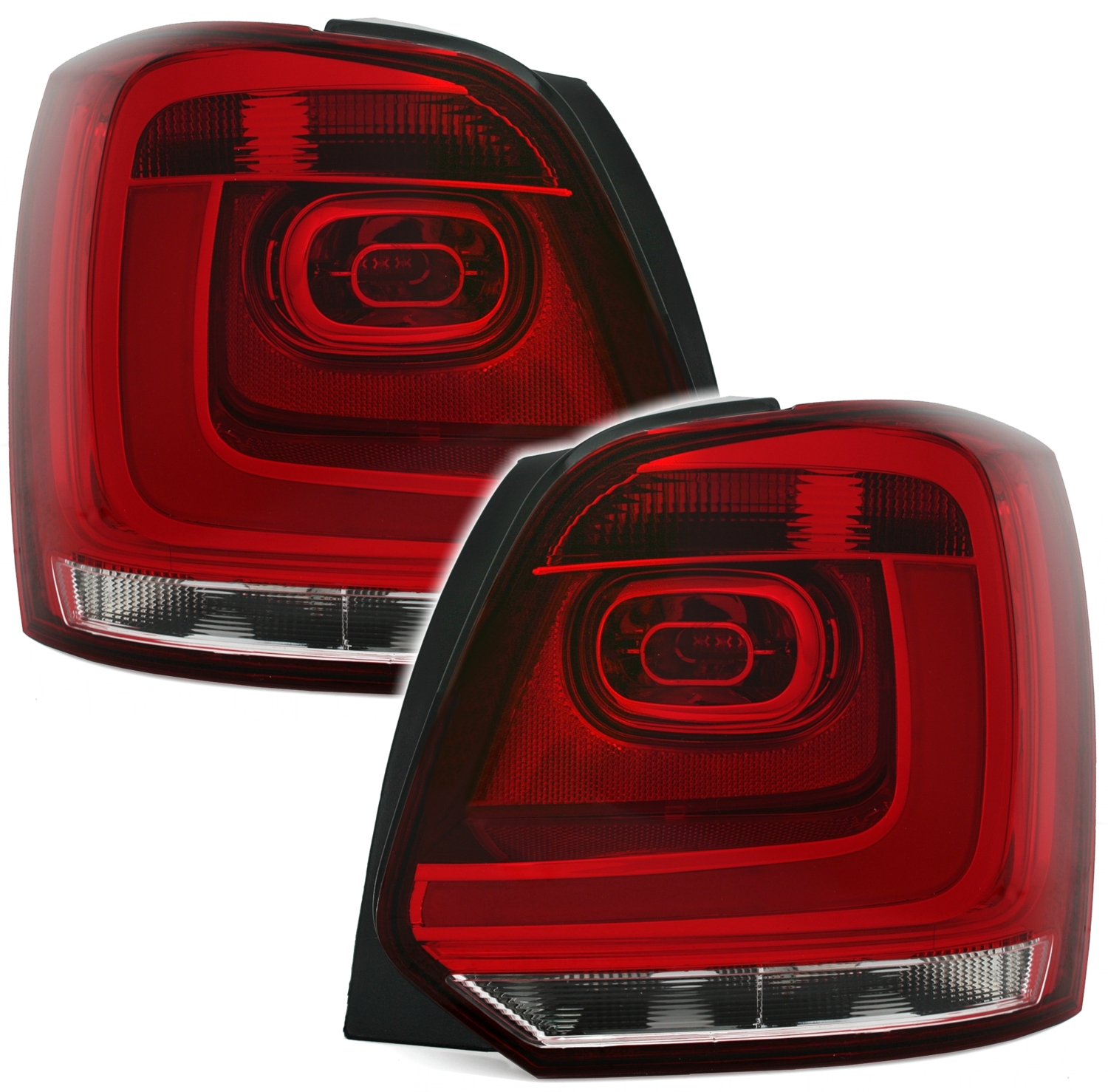 LED Rückleuchten für VW Polo 6R in Rot-Weiß