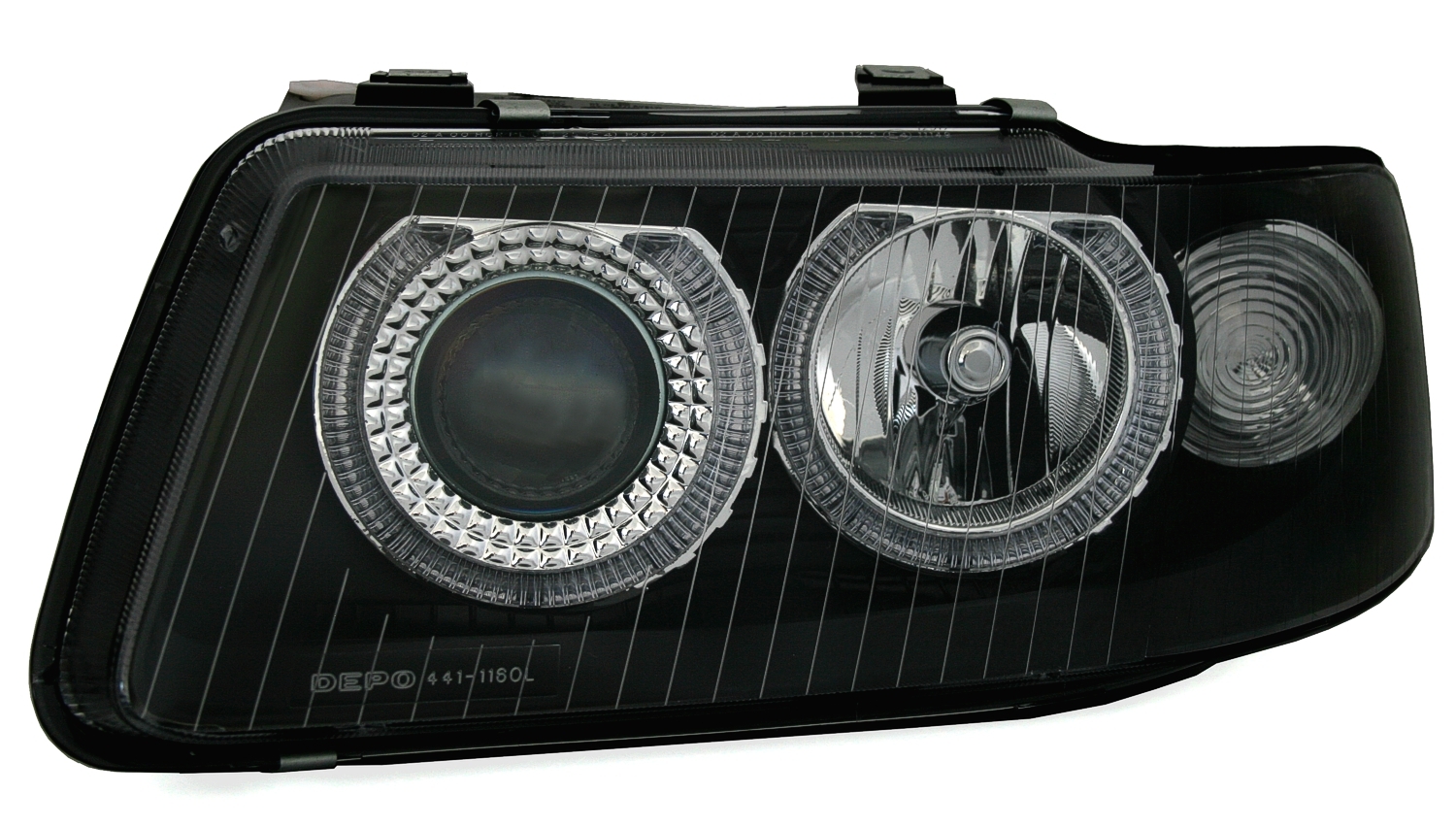 Angel Eyes Scheinwerfer für Audi A3 8L in Schwarz