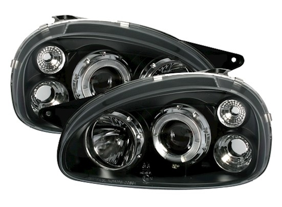 Angel Eyes Scheinwerfer für Opel Corsa B in Schw. 