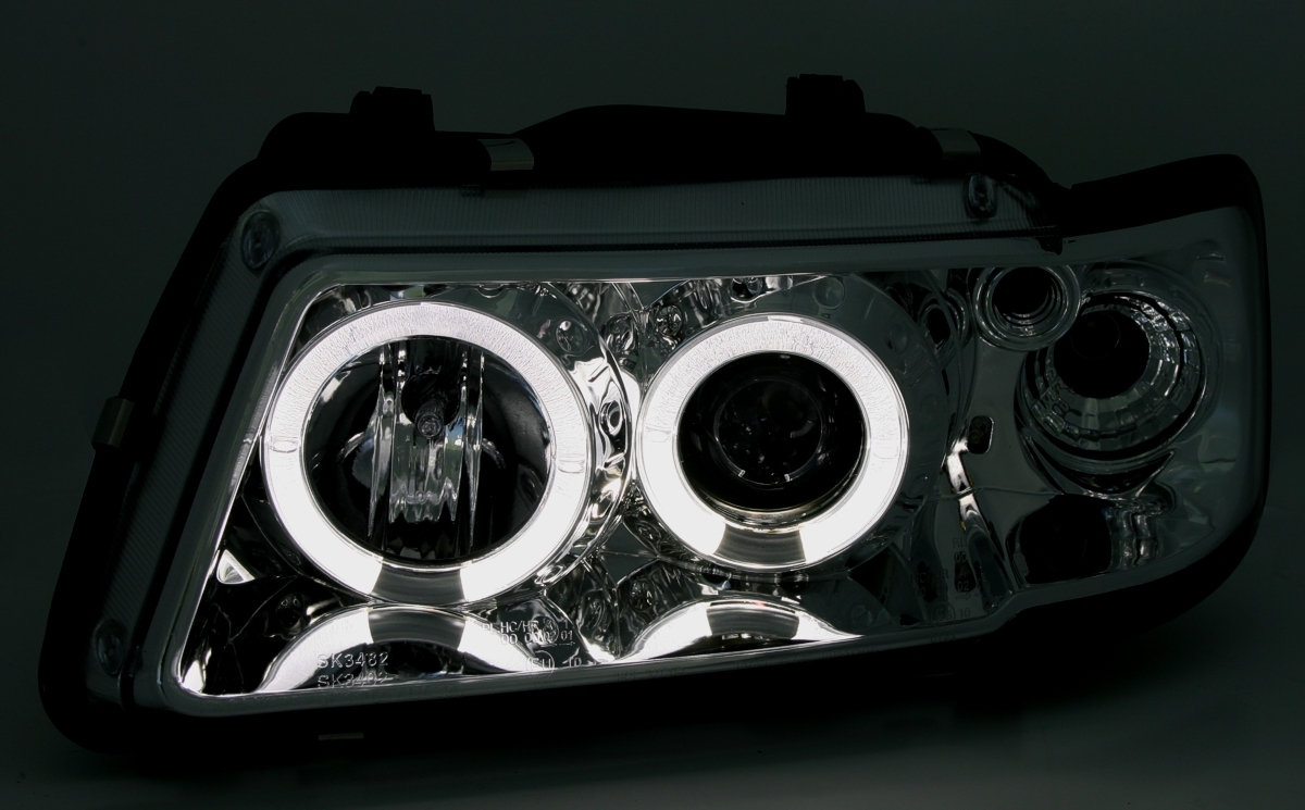 Angel Eyes Scheinwerfer für Audi A3 8L in Chrom   