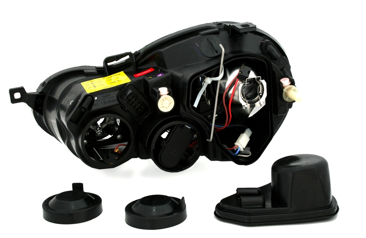 Angel Eyes Scheinwerfer für VW Polo 9N in Schwarz 