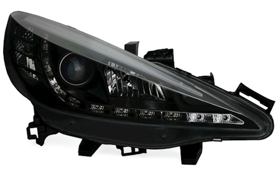 Scheinwerfer mit LED für Peugeot 207 in Schwarz