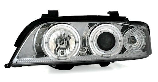 Angel Eyes Scheinwerfer für 5er BMW E39 in Chrom