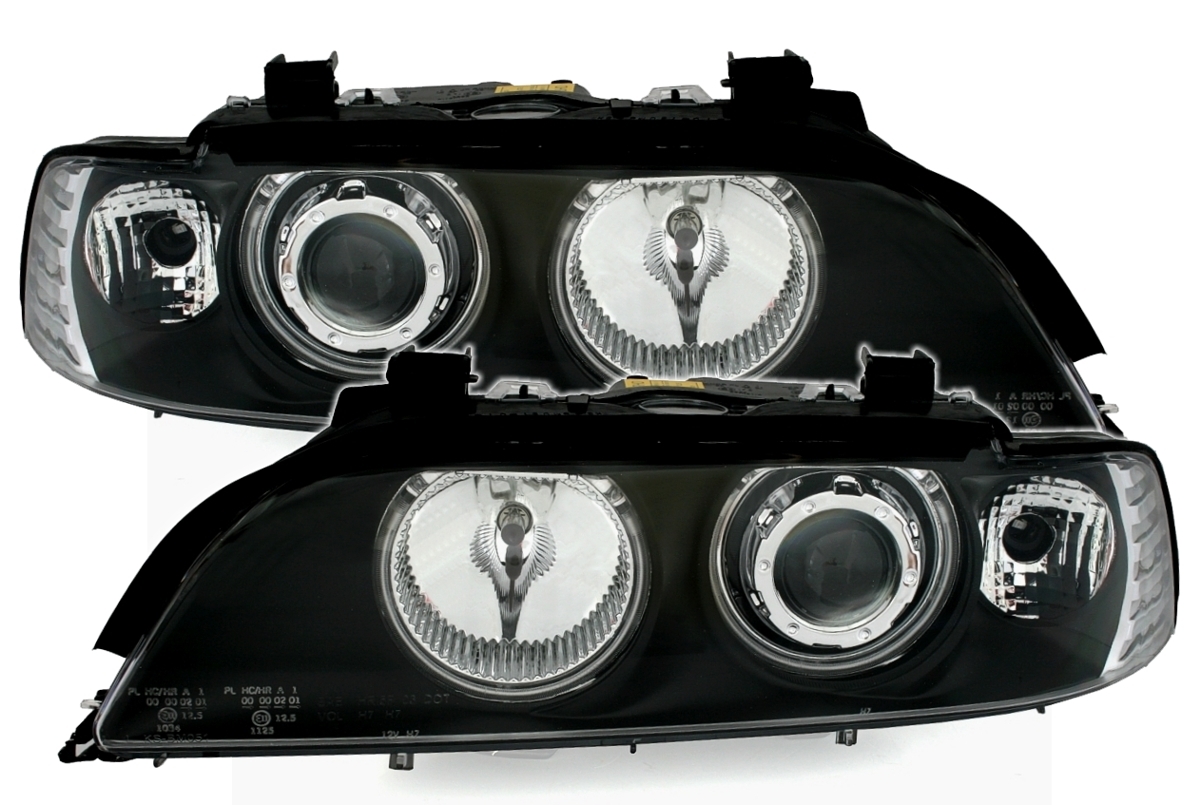 CCFL Angel Eyes Scheinwerfer für BMW E39 in Schw.