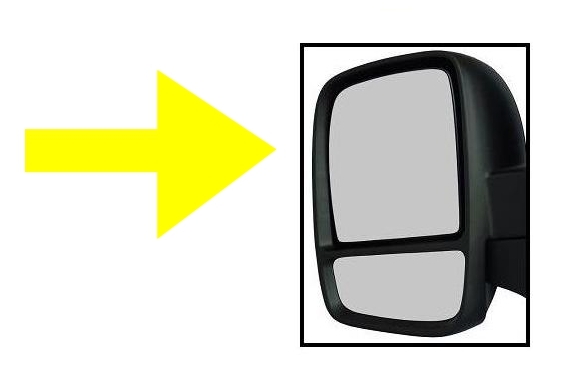 Spiegelglas für Citroen Jumpy + Peugeot Ex / links