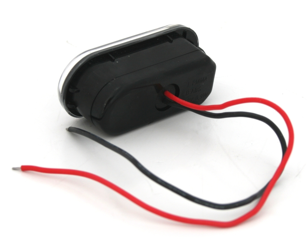 LED Seitenblinker (ovale Ausführung) / Schwarz