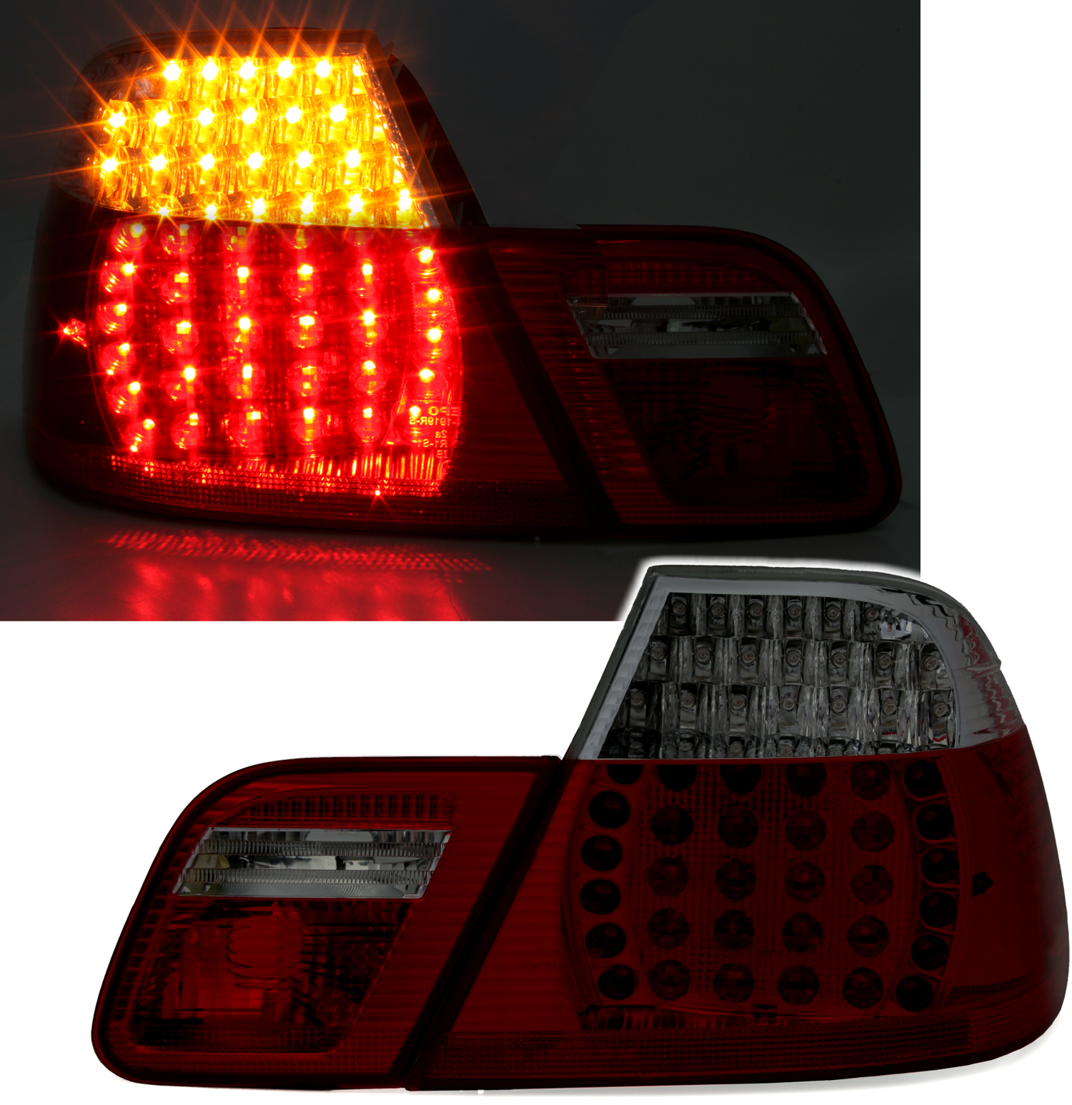 LED Rückleuchten für 3er BMW E46 Coupe in RotSmoke