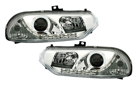 Scheinwerfer mit LED für Alfa Romeo 156 in Chrom