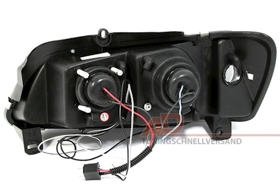 Angel Eyes Scheinwerfer für Peugeot 106 in Schwarz