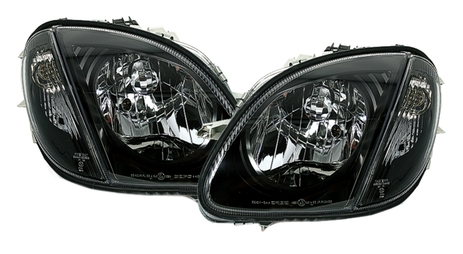 Scheinwerfer Set für Mercedes SLK 170 in Schwarz